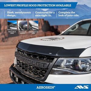 AVS Aeroskin Hood Protector Fits 2021-2025 Chevrolet Trailblazer Black 377192